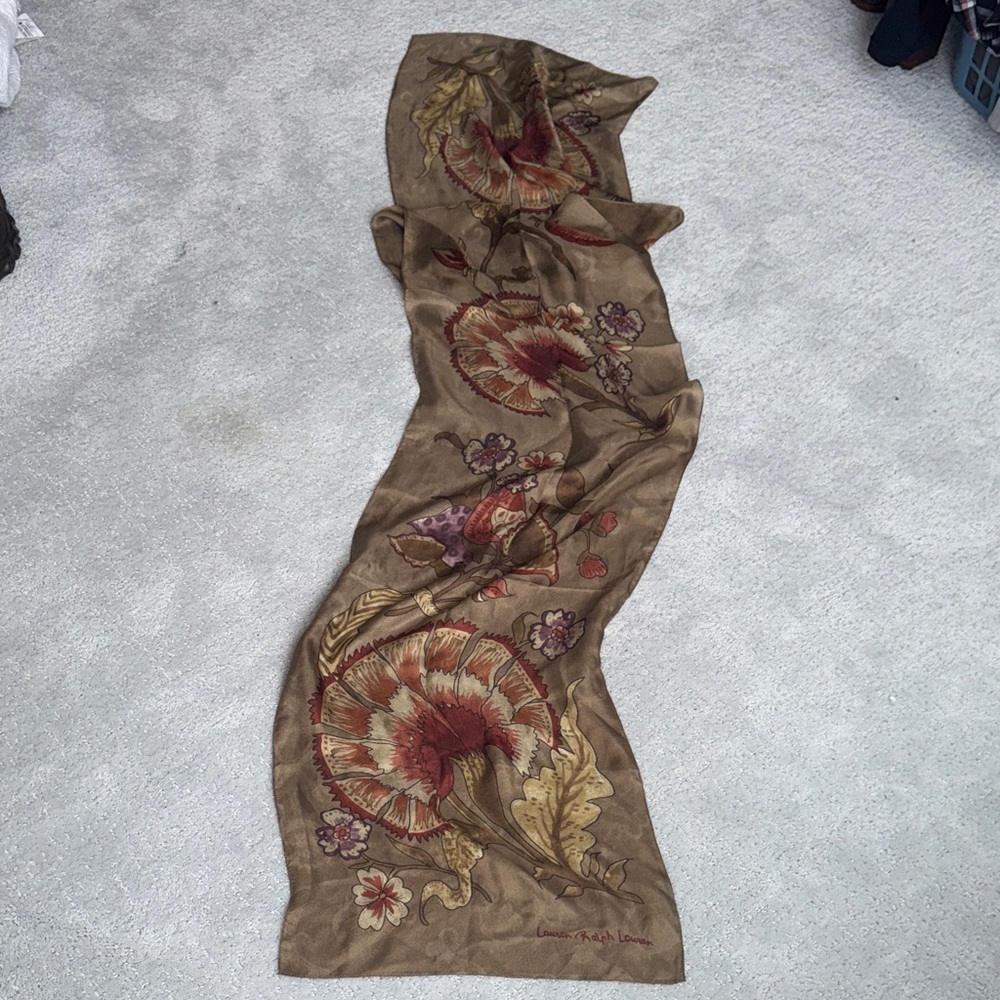 Ralph Lauren Floral Patterned Scarf